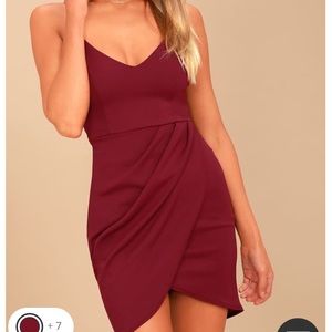 Lulu’s Forever Your Girl Wine Red Bodycon Dress - Size M